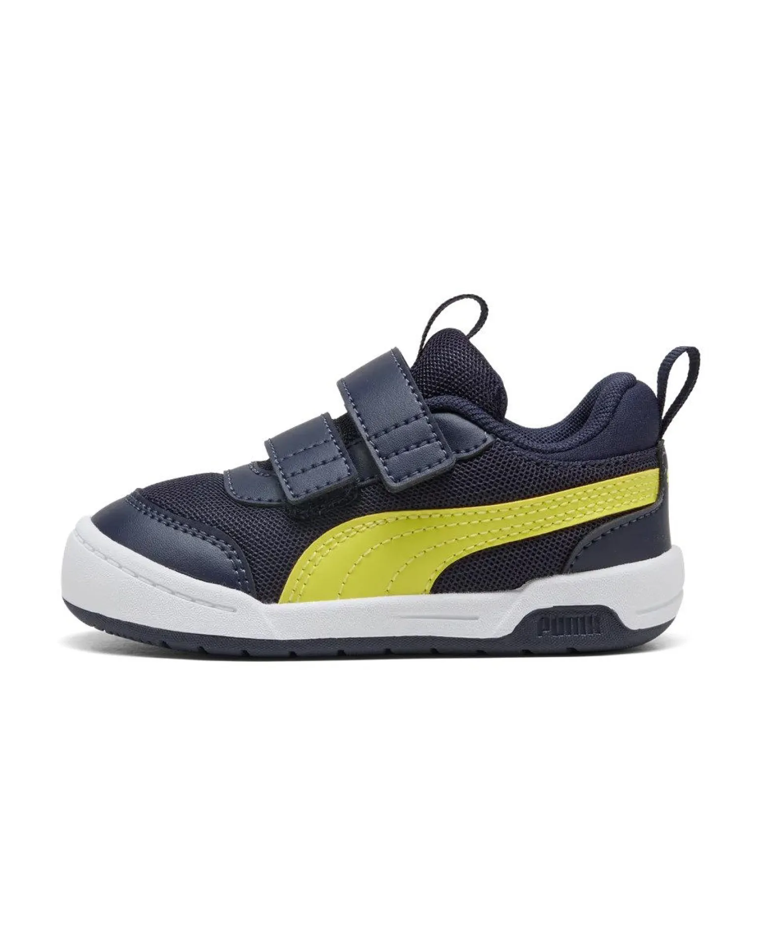 PUMA - SNEAKERS KIDS MULTIFLEX 2 MESH V TD BLU E GIALLO FLUO, NUMERATA DAL 20 AL 27, 405647-02