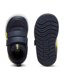 PUMA - SNEAKERS KIDS MULTIFLEX 2 MESH V TD BLU E GIALLO FLUO, NUMERATA DAL 20 AL 27, 405647-02