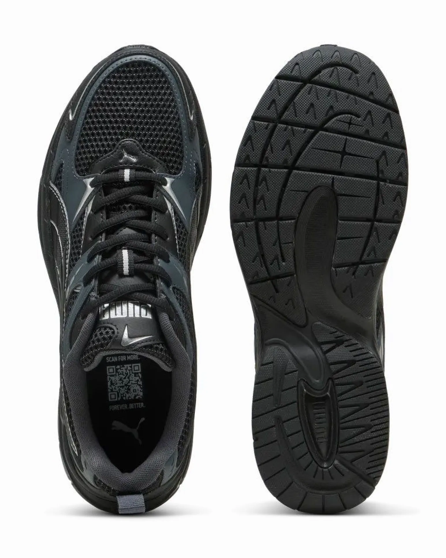 PUMA - SNEAKERS MILENIO TECH 2000 2TONE NERE CON DETTAGLI SILVER E GRIGI DA UOMO, 404914-01