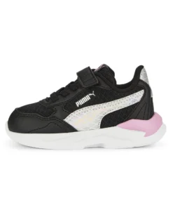 PUMA - Sneakers nera e rosa con logo metallizzato e strappo, numerata 20/27 - X RAY SPEED LITE MERMAID AC INF