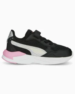 PUMA - Sneakers nera e rosa con logo metallizzato e strappo, numerata 28/35 - X RAY SPEED LITE MERMAID PS