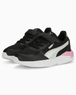 PUMA - Sneakers nera e rosa con logo metallizzato e strappo, numerata 28/35 - X RAY SPEED LITE MERMAID PS
