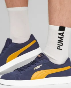 PUMA - SNEAKERS SMASH 3.0 BLU E GIALLE DA UOMO, 390984-11