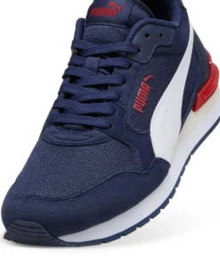 PUMA - SNEAKERS ST ST RUNNER V4 MESH -BLU CON DETTAGLI BIANCHI E ROSSE DA UOMO, 399666-05