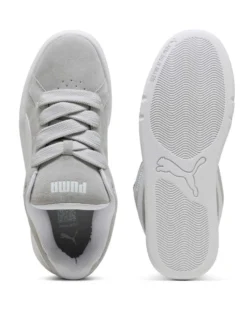 PUMA - SNEAKERS UOMO GRIGIE E BIANCHE PARK L-STYLE EASY SUADE, 400707-02