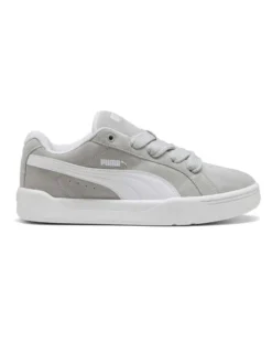 PUMA - SNEAKERS UOMO GRIGIE E BIANCHE PARK L-STYLE EASY SUADE, 400707-02