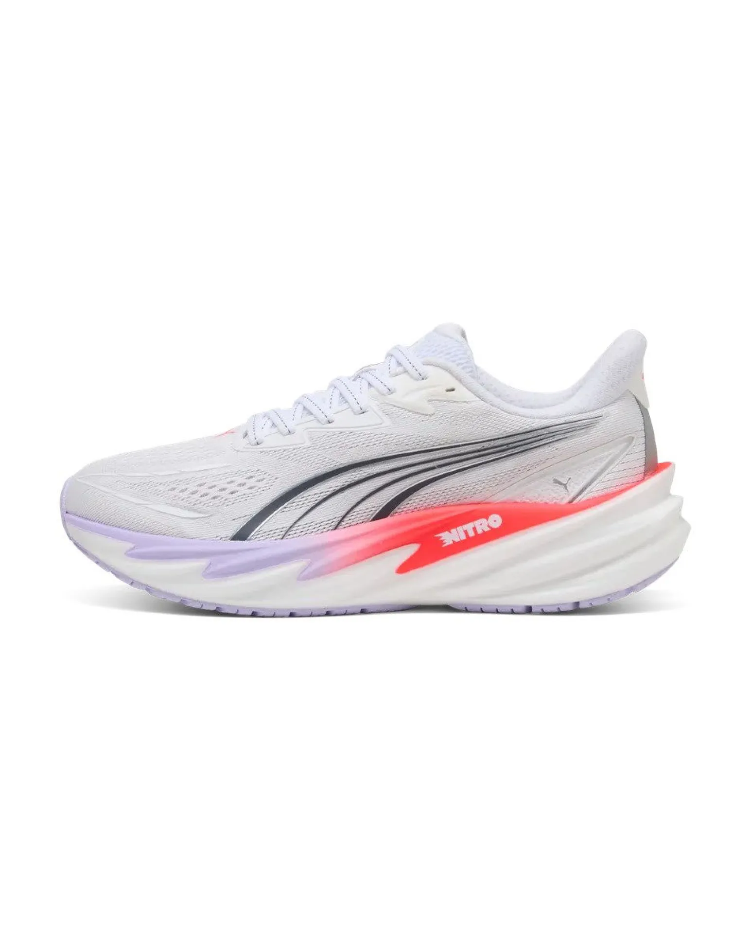 PUMA - SNEAKERS VELOCITY NITRO 5 BIANCHE, LILLA, NERE E ROSSE DA DONNA, 312945-05