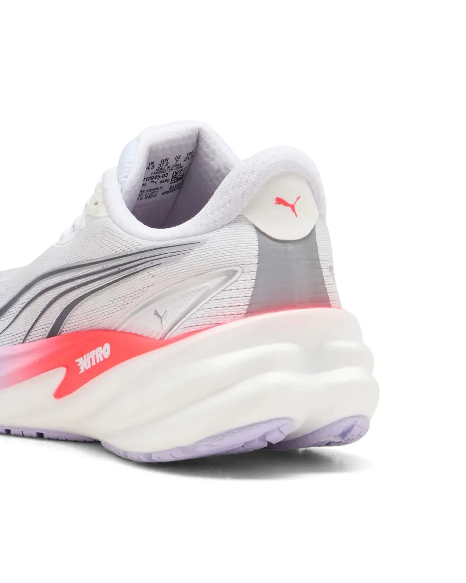 PUMA - SNEAKERS VELOCITY NITRO 5 BIANCHE, LILLA, NERE E ROSSE DA DONNA, 312945-05