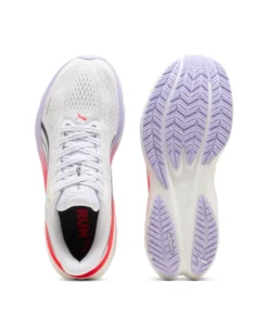 PUMA - SNEAKERS VELOCITY NITRO 5 BIANCHE, LILLA, NERE E ROSSE DA DONNA, 312945-05