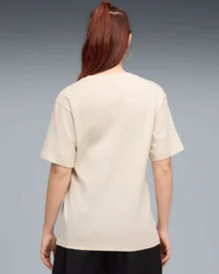 PUMA - T-SHIRT BEIGE DA DONNA ESSENTIAL ANIMAL TAGLIO MORBIDO 691821-87