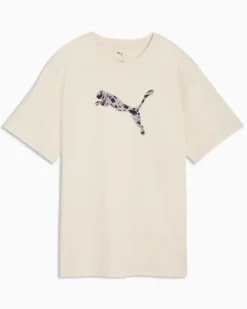 PUMA - T-SHIRT BEIGE DA DONNA ESSENTIAL ANIMAL TAGLIO MORBIDO 691821-87