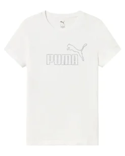 PUMA - T-SHIRT BIANCA ESSENTIAL DA DONNA CON LOGO STRASS 693519-02
