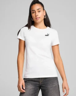 PUMA - T-SHIRT BIANCA ESSENTIAL SMALL N. 1 DA DONNA, 682372-02