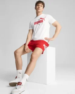 PUMA - T-SHIRT BIANCA ESS LOGO LAB SUMMER TEE DA UOMO - 684671-02