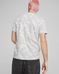 PUMA - T-SHIRT BIANCA ESS LOGO LAB AOP TEE DA UOMO - 684668-02
