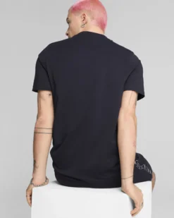 PUMA - T-SHIRT BLU ESS TAPE TEE DA UOMO - 684674-16