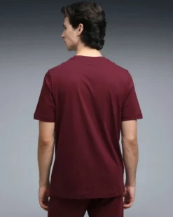 PUMA - T-SHIRT BORDEAUX ESSENTIAL SMALL N.1 DA UOMO, 682535-96