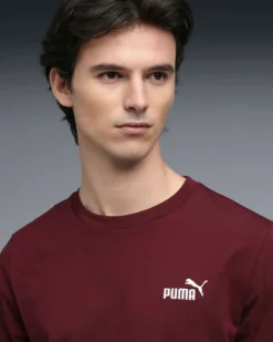 PUMA - T-SHIRT BORDEAUX ESSENTIAL SMALL N.1 DA UOMO, 682535-96