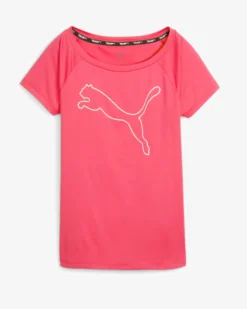 PUMA - T-SHIRT DA DONNA ROSA FLUO TRAIN FAVORITE JSY CAT - 522420-96