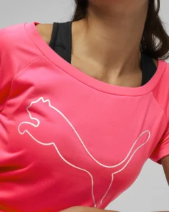 PUMA - T-SHIRT DA DONNA ROSA FLUO TRAIN FAVORITE JSY CAT - 522420-96