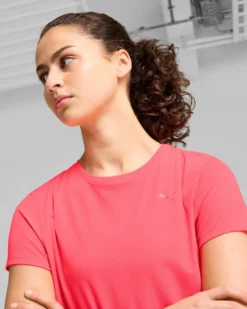 PUMA - T-SHIRT DA DONNA RUN FAVORITES VELOCITY ROSA FLUO - 525061-16