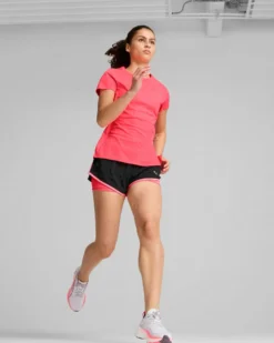 PUMA - T-SHIRT DA DONNA RUN FAVORITES VELOCITY ROSA FLUO - 525061-16