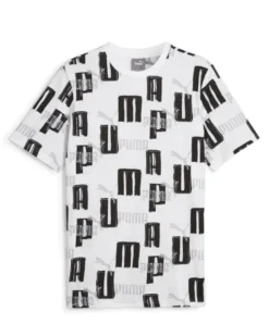 PUMA - T-SHIRT ESS+ LOGO LAB AOP TEE BIANCA DA UOMO - 678982-02