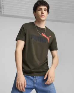 PUMA - T-SHIRT ESS TEE VERDE DA UOMO - 586759-76