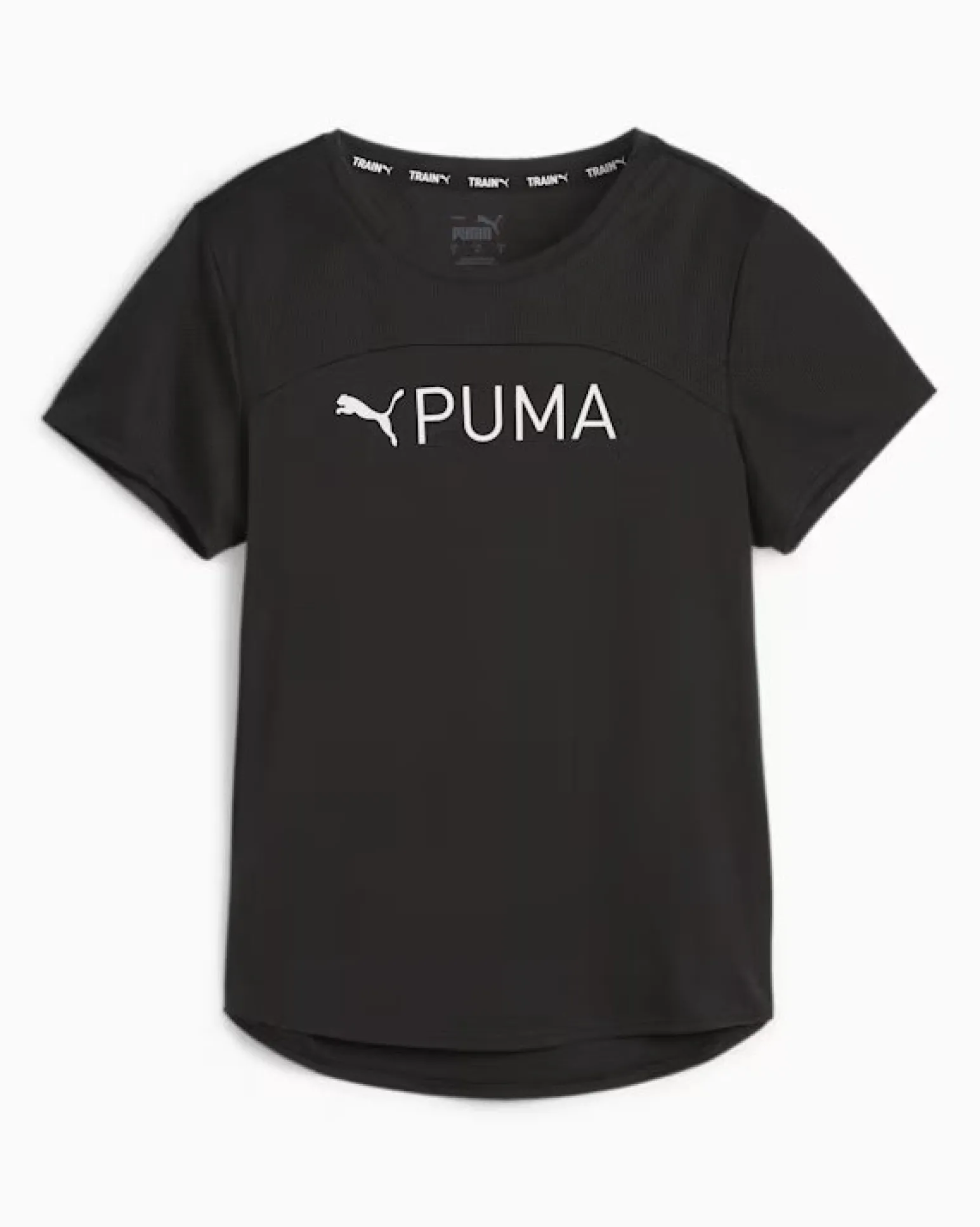 PUMA TSHIRT FIT ULTRAVREATHE TEE - Tshirt nera da donna con logo bianco - 52384456