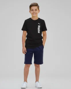 PUMA - T-SHIRT JUNIOR (7 - 16 ANNI) ESSENTIAL GRAPHIC TEE , NERA,  694948-01
