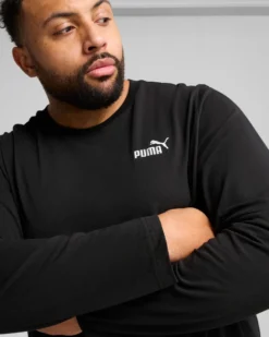 PUMA - T-SHIRT MANICA LUNGA ESSENTIAL N.1 LOGO LS NERA DA UOMO, 682546-01