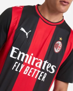 PUMA - T- SHIRT MEZZA MANICA ACM MILAN  ROSSA E NERA DA UOMO, 784121-01