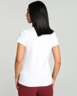 PUMA - TSHIRT MEZZA MANICA BIANCA  ESSENTIAL SMALL LOGO TEE  DA DONNA - 586776-02