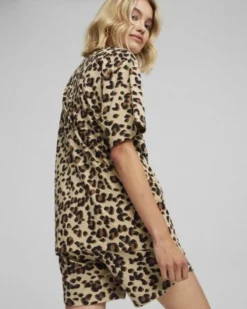 PUMA - T-SHIRT MM ESS+ ANIMAL RELAXED AOP TAN DA DONNA - 677925-83