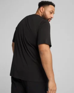 PUMA - T-SHIRT NERA ESSENTIAL CON LOGO PICCOLO N. 1 LOGO DA UOMO, 682534-01
