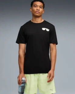 PUMA - T-SHIRT NERA RUN NITRO GRAPHIC TEE DA UOMO, 528449-01