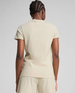 PUMA - T-SHIRT PANNA ESSENTIAL ELEVATED RIB DA DONNA , 685021-87