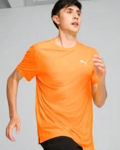PUMA - T-SHIRT RUN FAVORITE VELOCITY ARANCIONE FLUO DA UOMO, 525058-38