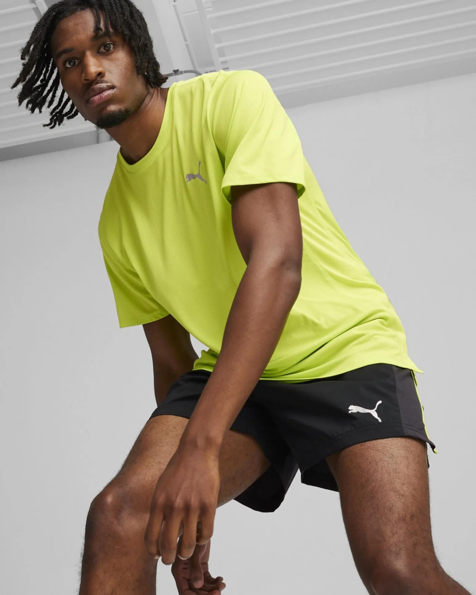 PUMA - T-SHIRT RUN FAVORITE VELOCITY LIME DA UOMO, 525058-39