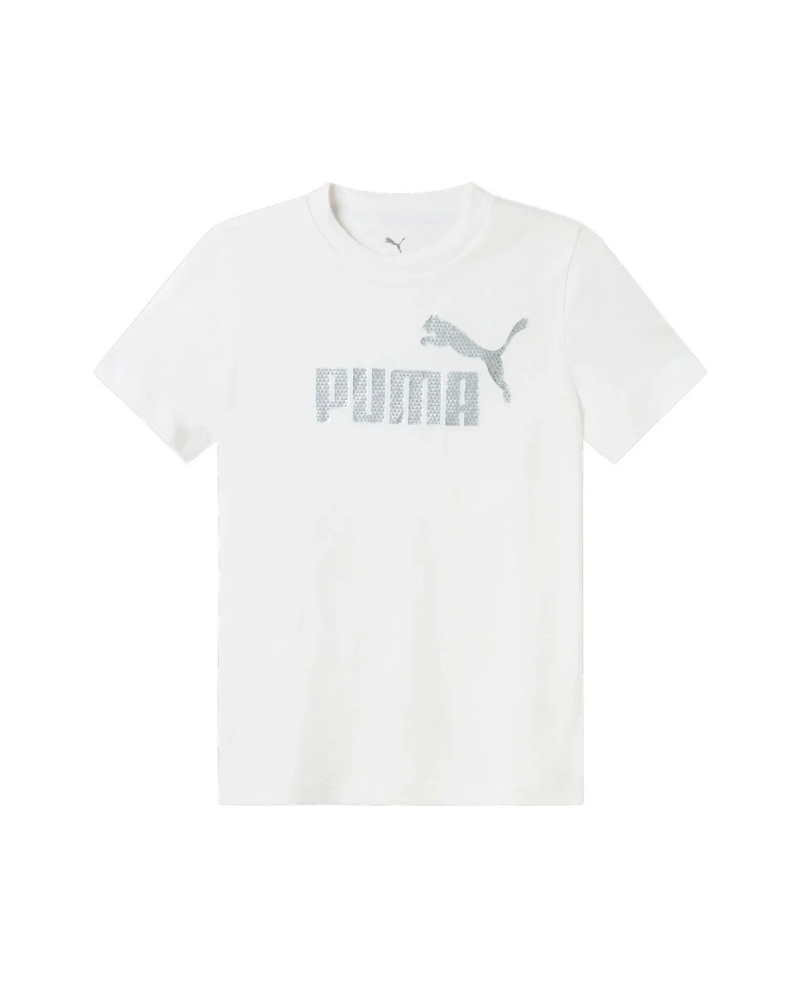 PUMA - T-SHIRT TEXURED FOIL LOGO BIANCA DA BAMBINA 689052-02