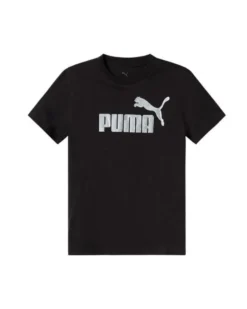 PUMA - T-SHIRT TEXURED FOIL LOGO NERA  DA BAMBINA  689052-01