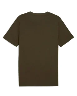 PUMA - T-SHIRT VERDE OLIVA ESSENTIAL 2 COLOR SMALL LOGO DA UOMO, 684717-70