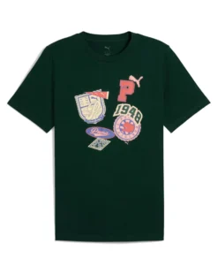 PUMA - T-SHIRT VERDE SPORTS LEGACY FRONT GRAPHIC DA UOMO - 629627-60
