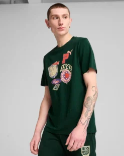 PUMA - T-SHIRT VERDE SPORTS LEGACY FRONT GRAPHIC DA UOMO - 629627-60