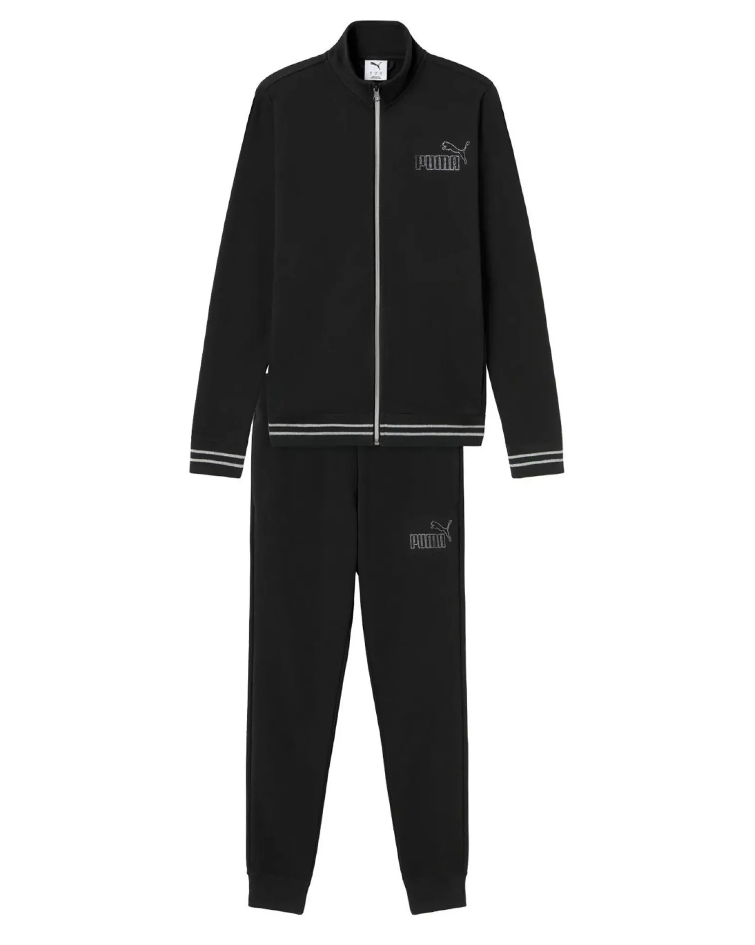 PUMA -TUTA COMPLETA NERA ESSENTIAL RHINESTONE LOGO FZ SUIT DA DONNA, 693559-01
