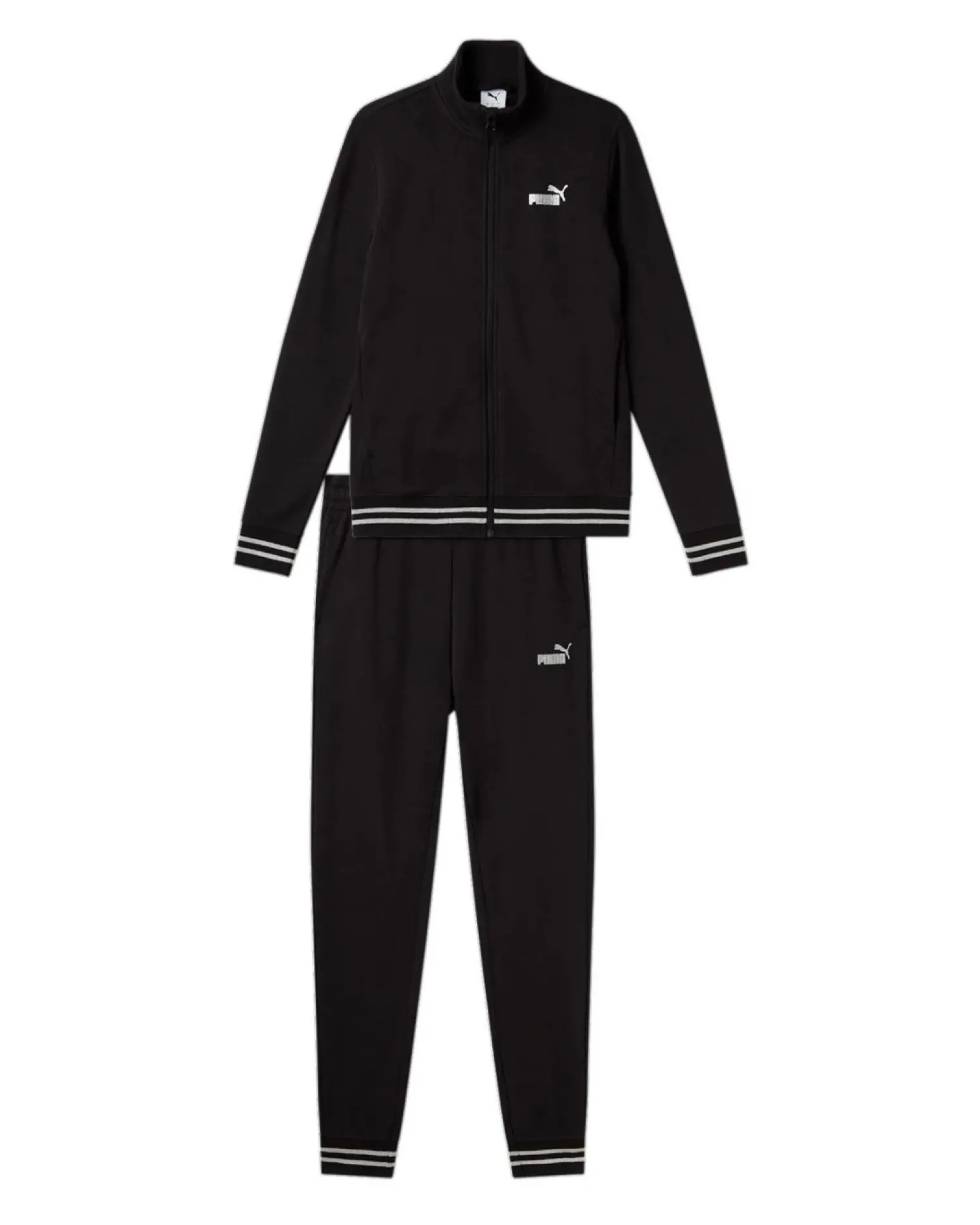PUMA - TUTA COMPLETA NERA ESS+TEXTURED FOIL LOGO FZ TR DA DONNA, 689000-01