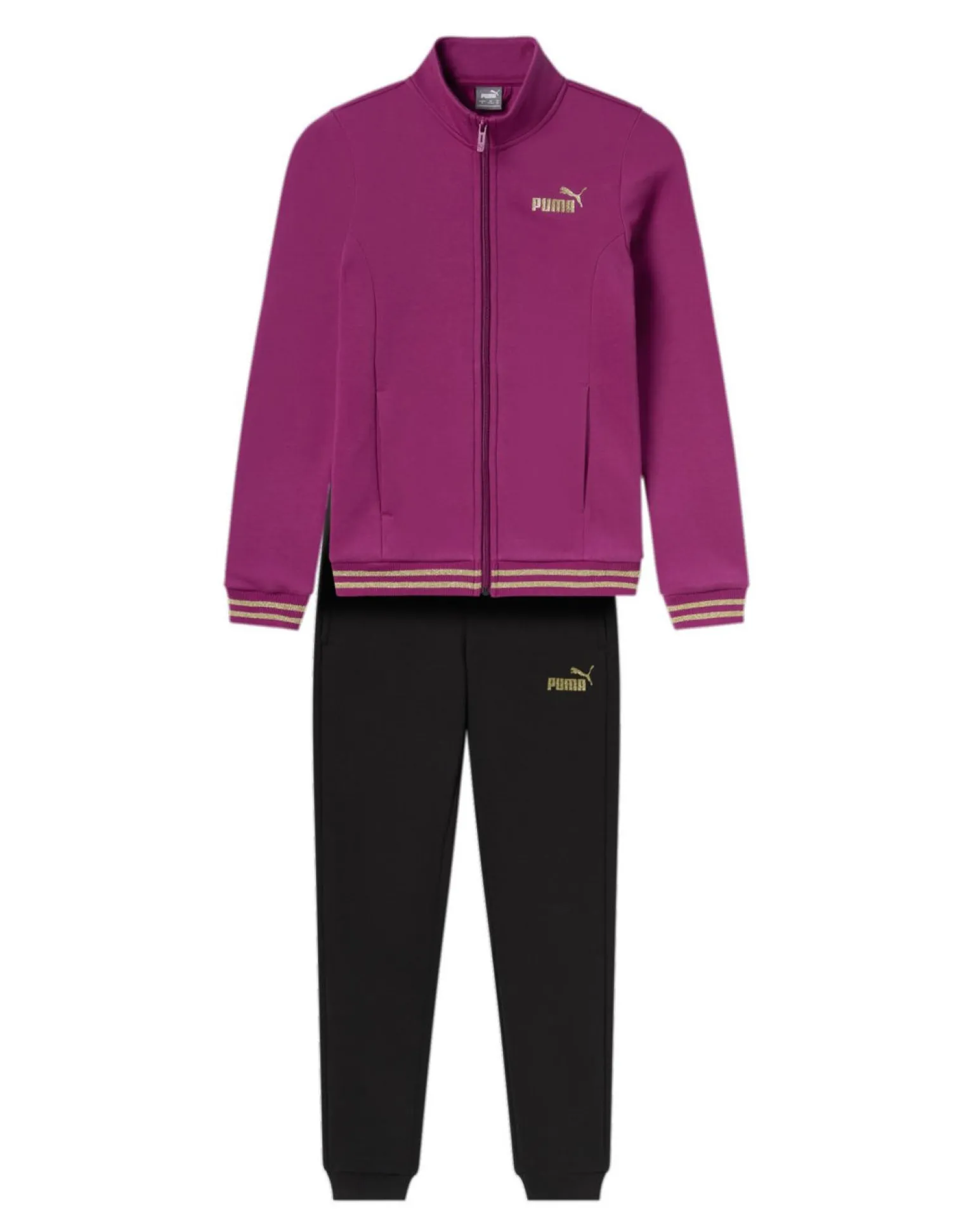 PUMA - TUTA ESS+ GLITTER FZ SUIT FL JUNIOR MAGENTA - 684771-45