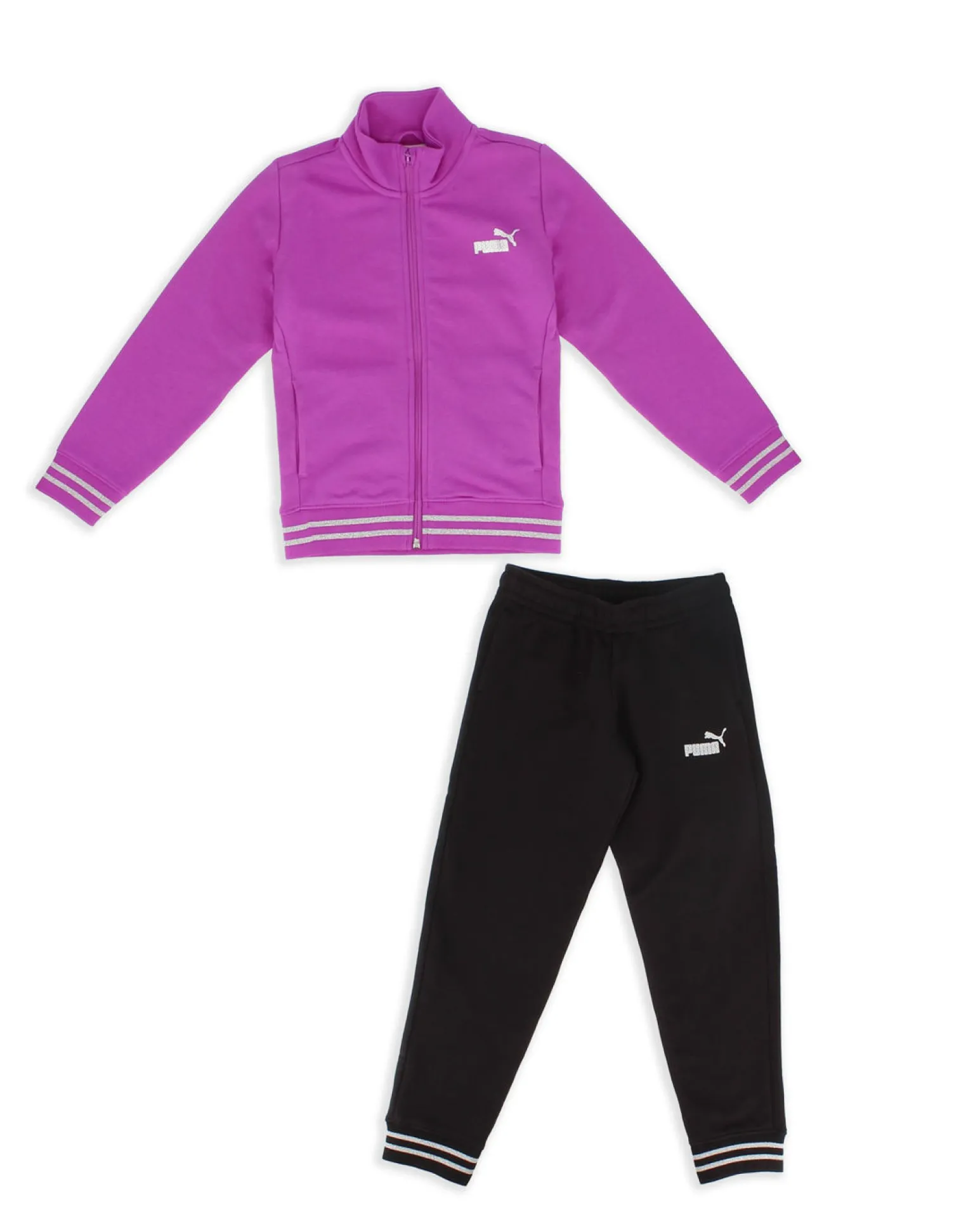PUMA - TUTA JUNIOR (7 - 16 ANNI) ESSENTIAL FULL ZIP, NERA E FUXIA , 689062-89
