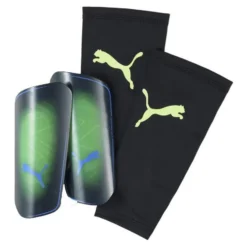 PUMA ULTRA LIGHT SLEEVE - Parastinchi neri e verdi con dettagli blu e manica di fissaggio nera