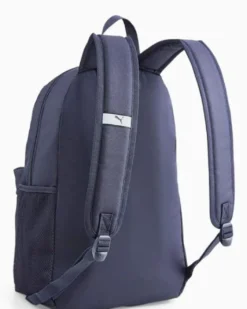 PUMA - Zaino blu e bianco con tasca laterale e spallacci imbottiti regolabili